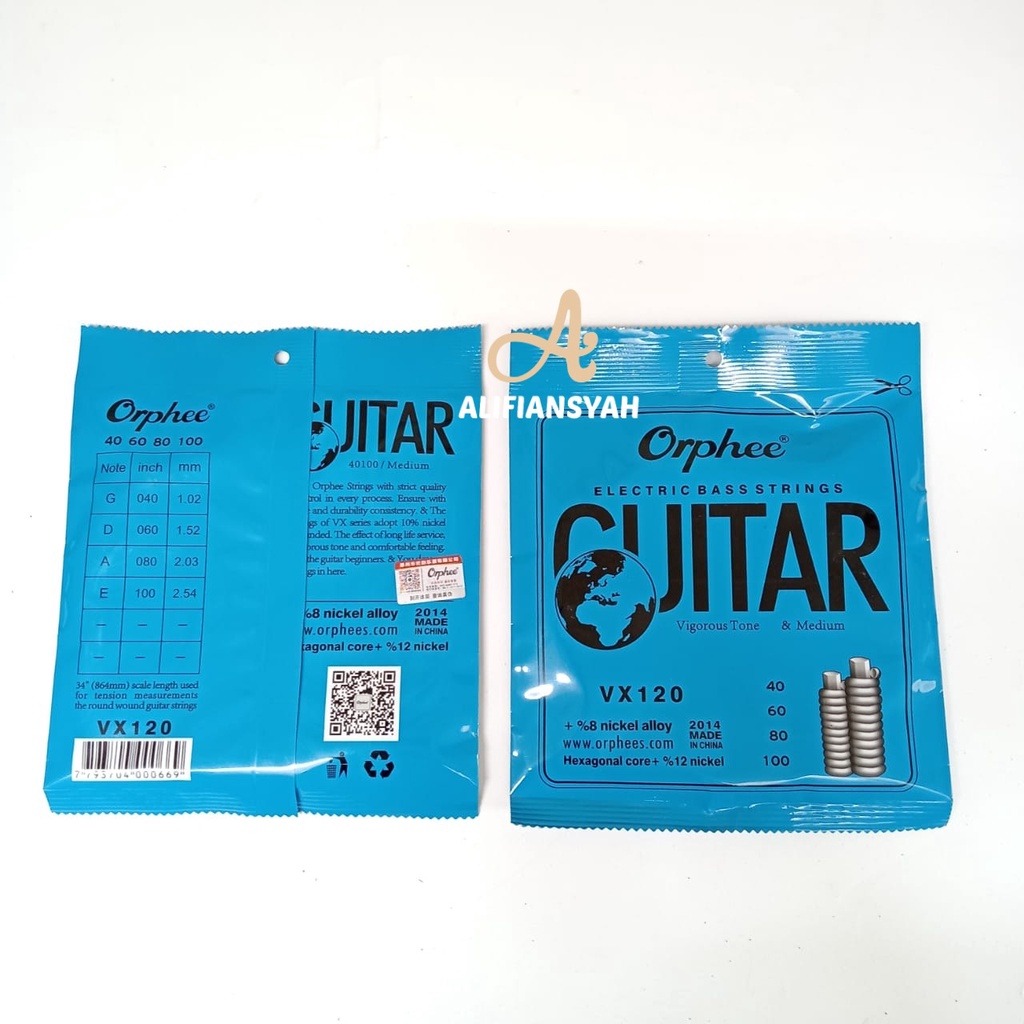 senar orphee elektrik VX120 strings 040-100 senar bass 4