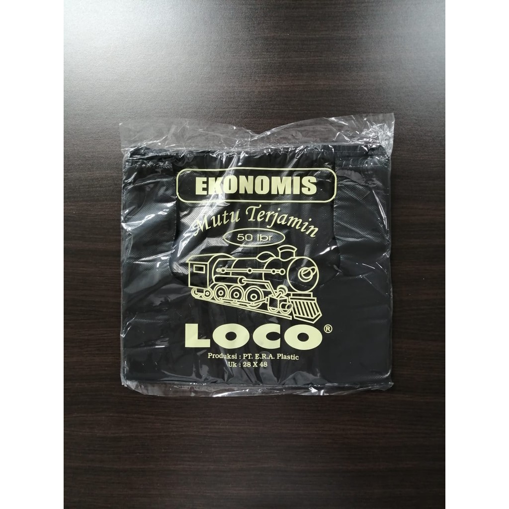 Loco Ekonomis 28 x 48 Hitam Kantong Plastik Kresek Murah Berkualitas