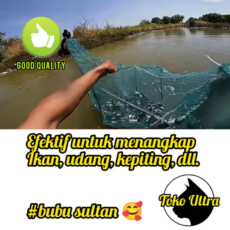 BUBU NAGA 9 METER ANTI KARAT / BUBU UDANG / BUBU PANJANG / BUBU KEPITING / JEBAKAN UDANG / JEBAKAN IKAN / BUBU CIREBON / PERANGKAP KEPITING