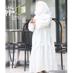 Gamis Anak Perempuan Little Hippo Premium - Putih LittleHippo Gamis