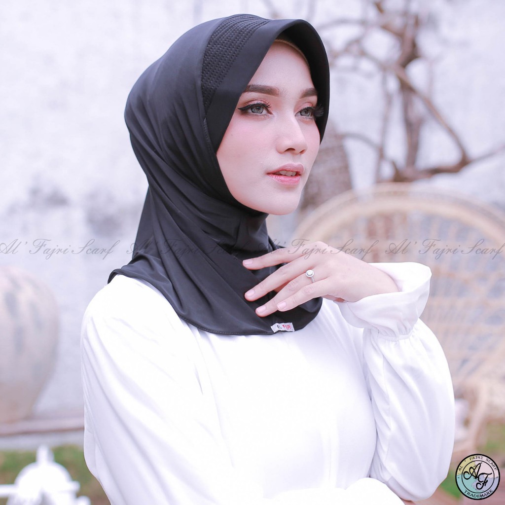 Hijab instan sport LINEAR bergo alfajri Kerudung Olahraga