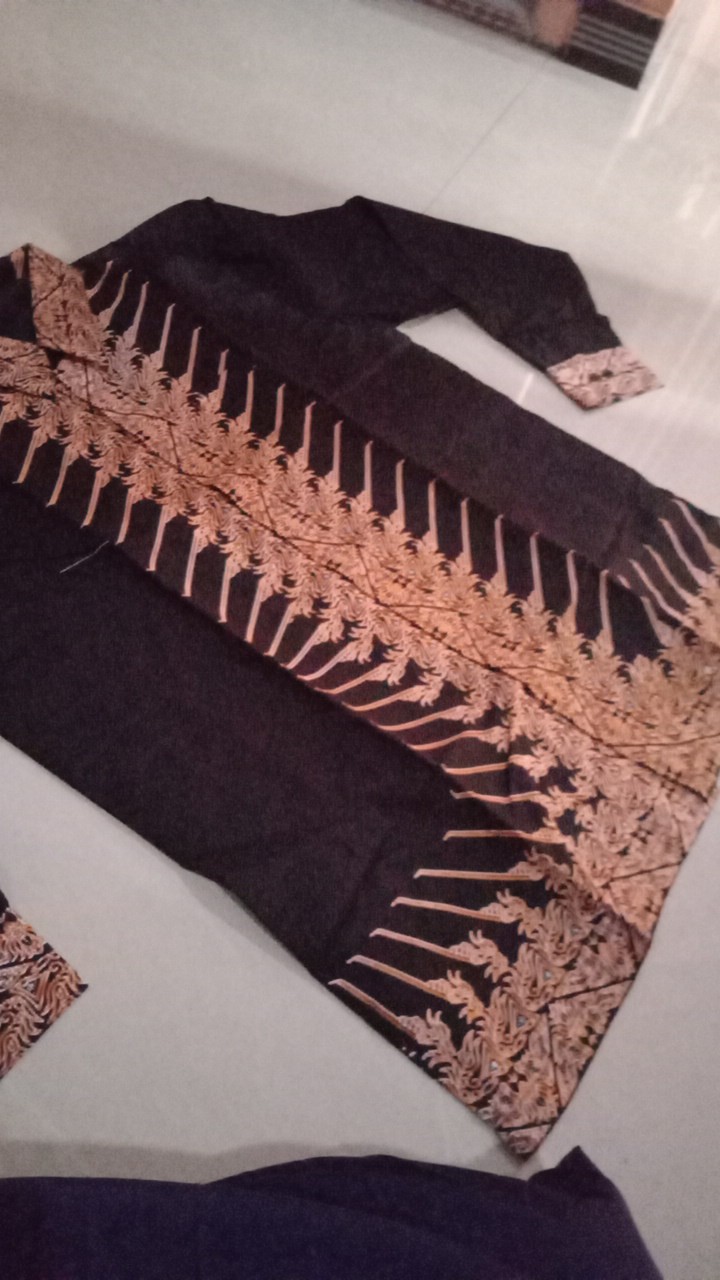 Atasan Kemeja Batik  Pria Lengan Panjang Premium Mangkubumi Jokowi Full Furing Rajasakti Solo Ori