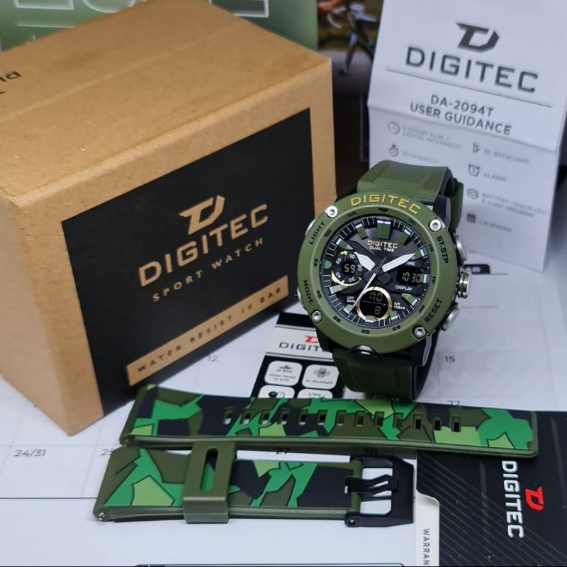 Jam Tangan Pria Fashion Analog DIGITEC DA 2094 Set Rubber Origina