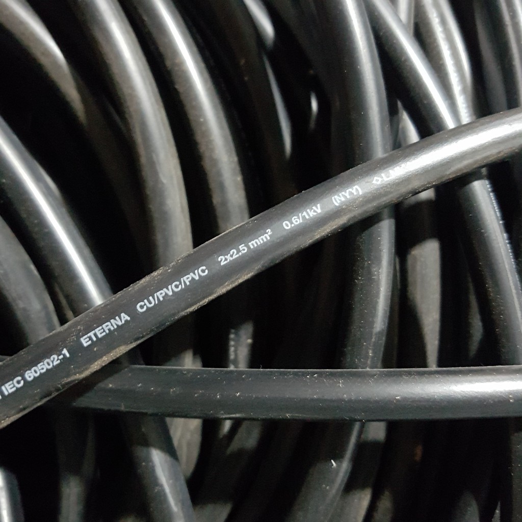 eterna nyy 2 x 2 5 mm   2x2 5 mm kabel listrik hitam kawat tembaga   ecer  