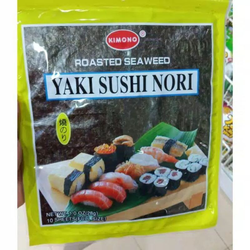 

KIMONO roasted seaweed - yaki sushi nori - rumput laut kering 10 lembar