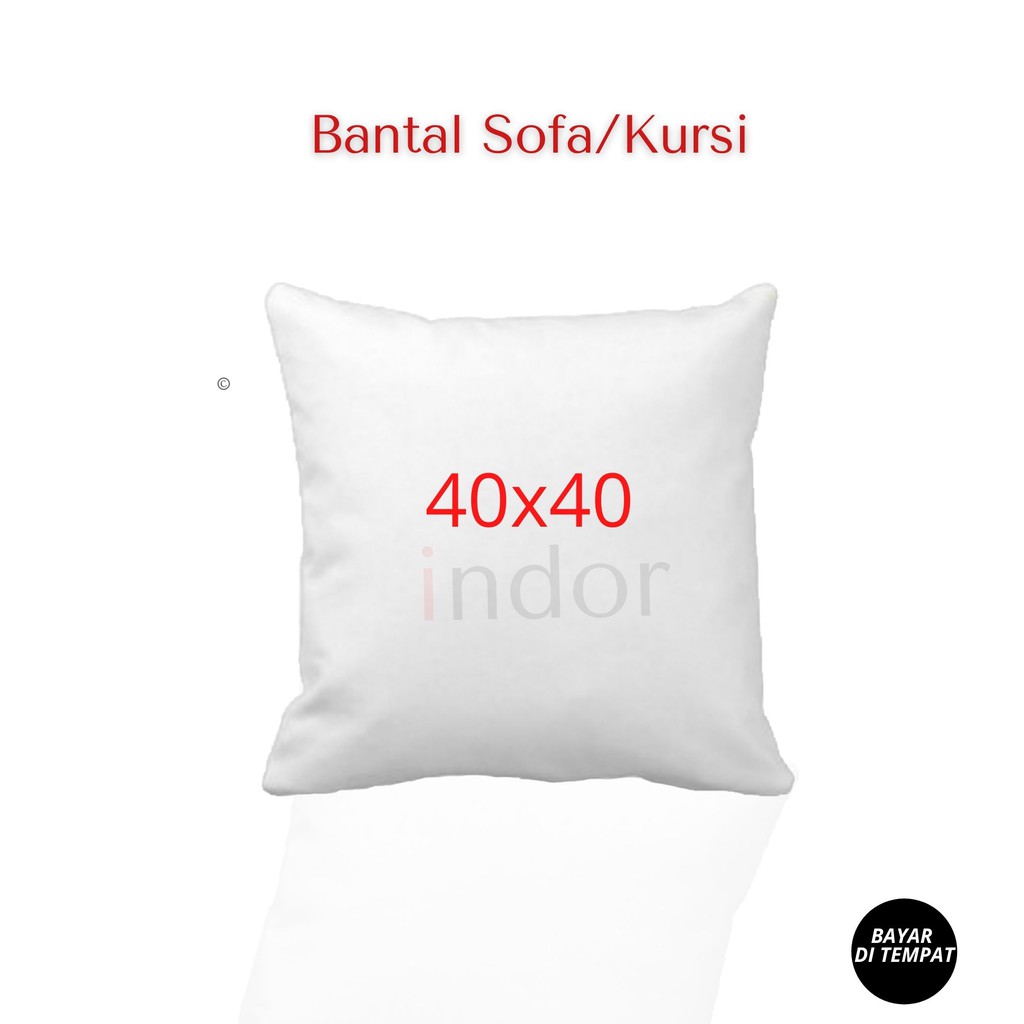 indor.id BANTAL SOFA Ukuran 40x40 45x45cm Putih