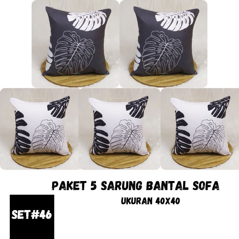 PAKET 5 SARUNG BANTAL SOFA