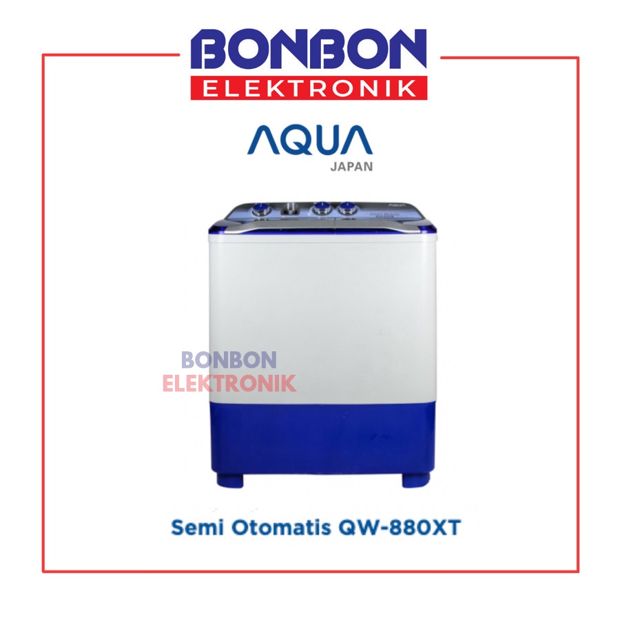 AQUA Mesin Cuci 2 Tabung 8KG QW-880XT / QW 880 XT / QW880XT