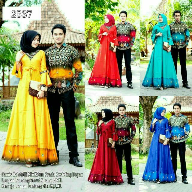 MAURA COUPLE - SANIA RUFFLE BATIK ORI GAMIS BALOTELLI AZZAHRA JUMBO || COUPLE GAMIS BALOTELLI 2537