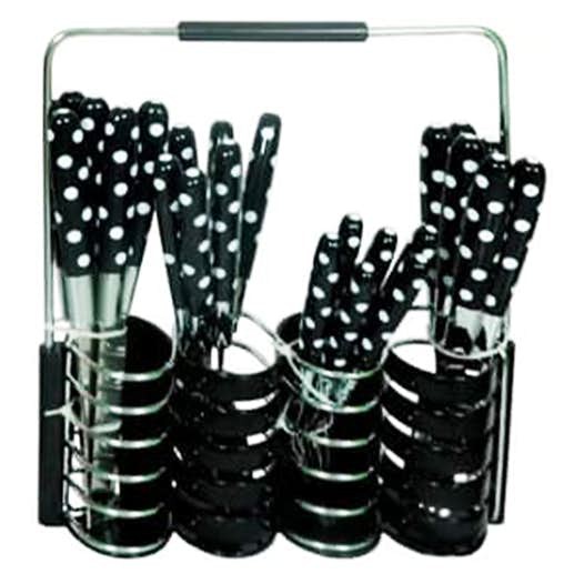 Sendok Polkadot Set 24 pcs - Stainless Anti Karat