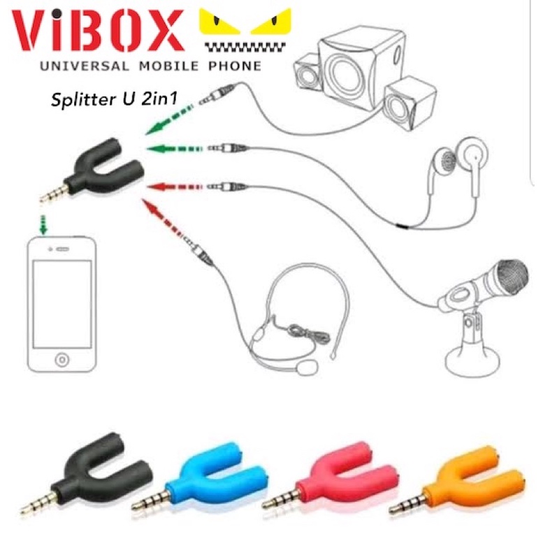 PROMO SPLITTER U NONPACK JACK 3.5MM TO DUAL FEMALE