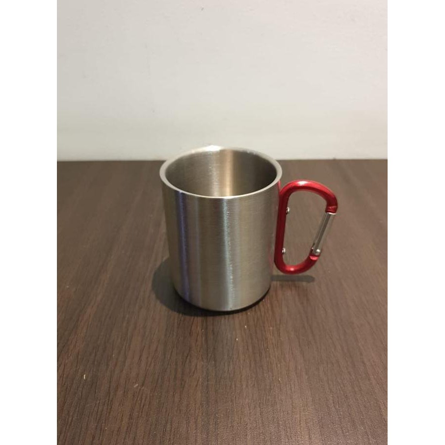 Mug Cangkir Gelas Carabiner Mug Camping Gantung Stainless BESAR