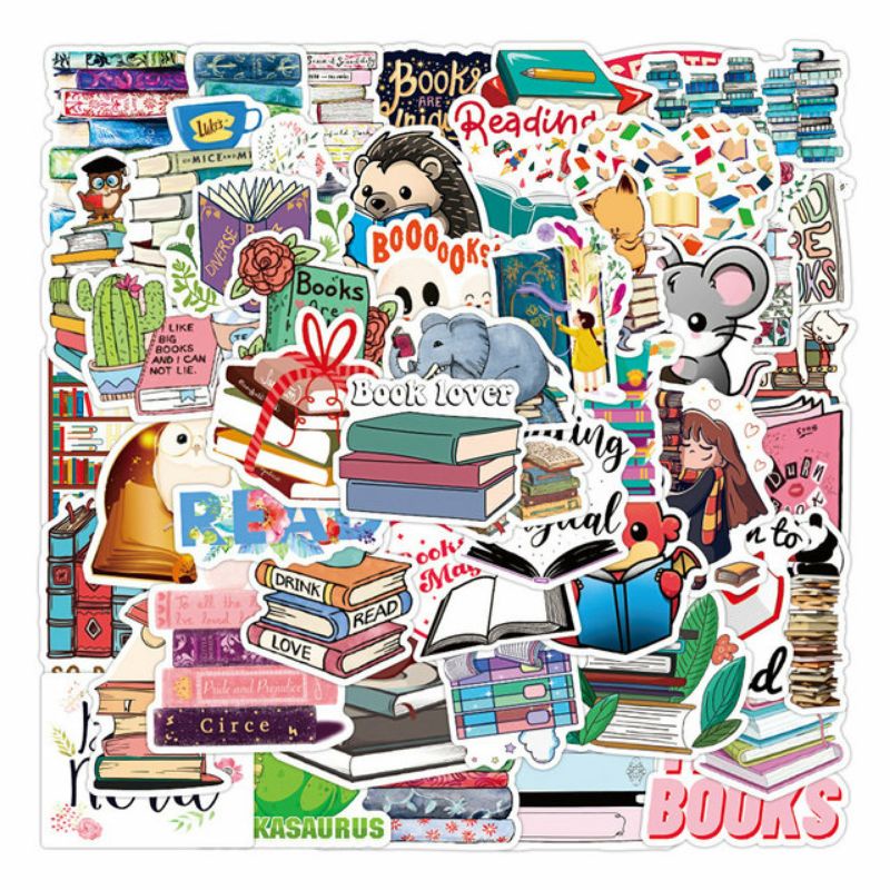 

Stiker Pack Book Lovers Style 260152- Stiker Aesthetic Keren Imut Laptop, Aksesoris Hp, Anti Air, Motif, Helm, Tumbler, Koper, Kulkas