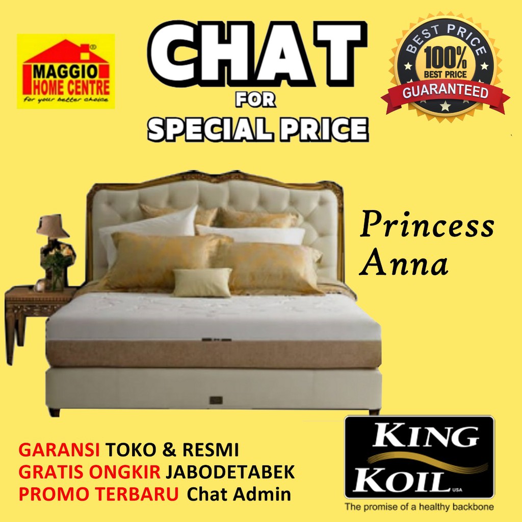 KASUR KING KOIL FULL LATEX PRINCESS ANNA - KING KOIL SPRINGBED