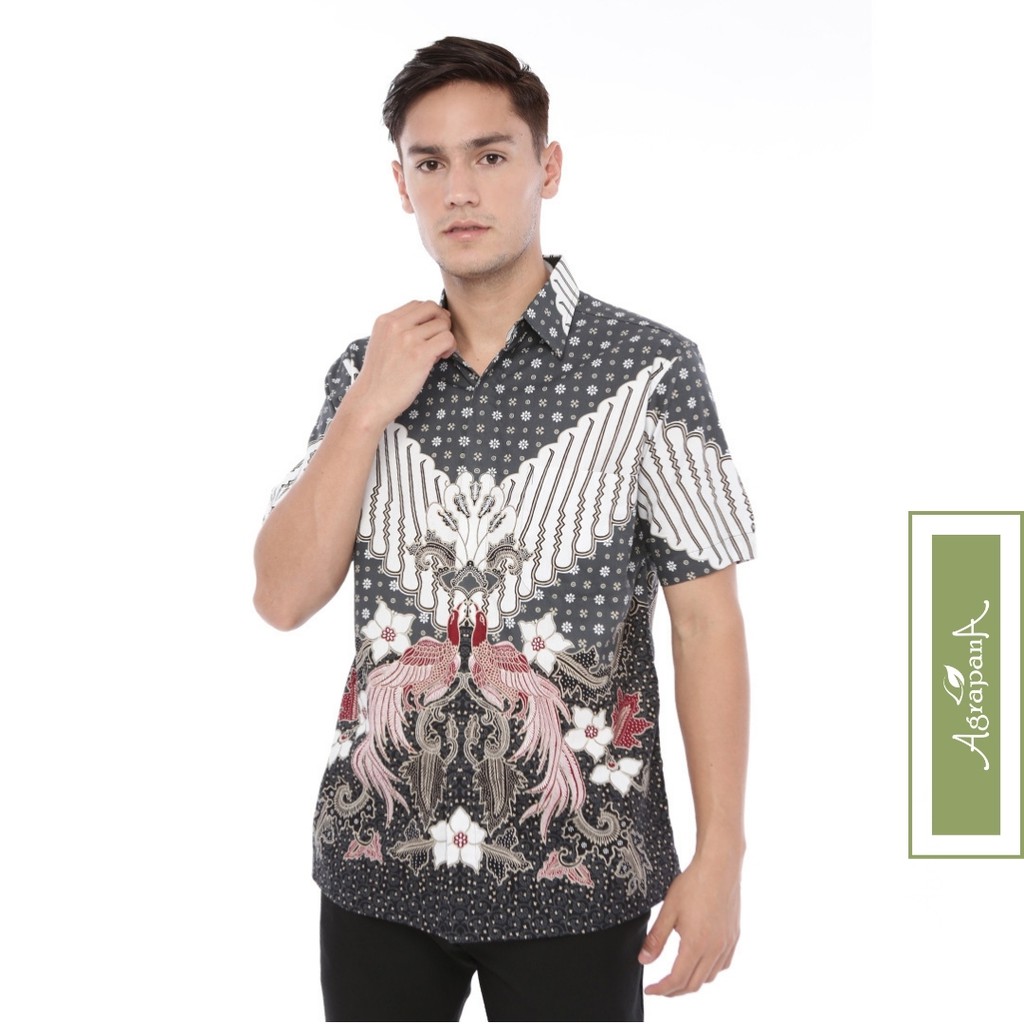 Kemeja Baju Batik Pria Premium Lengan Pendek Couple Cowok Modern