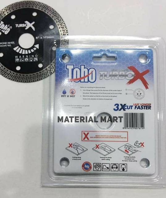 Diamond Wheel Toho Turbo X Premium | Mata Potong Keramik Granit 4 inch | Material Mart