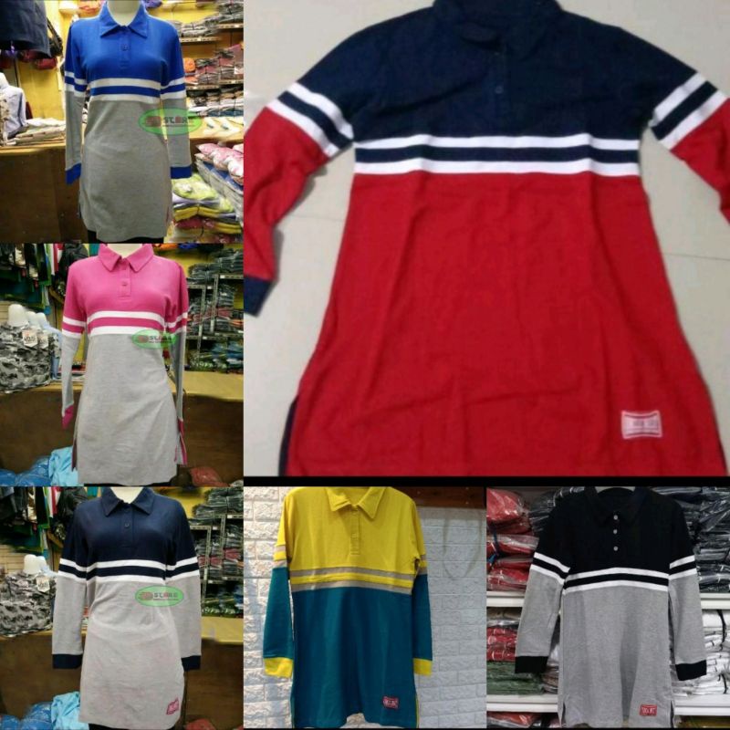 Unclewest tunik polos kombinasi