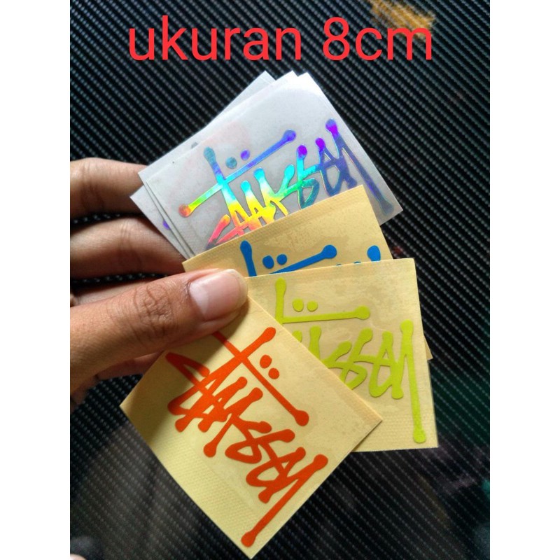 Sticker STUSSY stiker cutting viral motor mobil