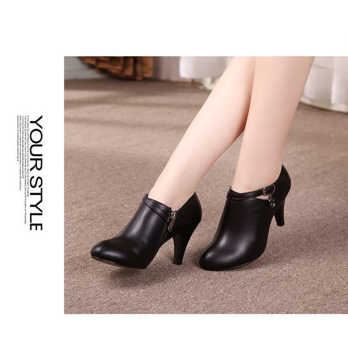 T368G Big Promo Kekinian F08 High Hils Jahira Fashos ** Grosir E GX108  Og01 Coklat - Cokelat, 37