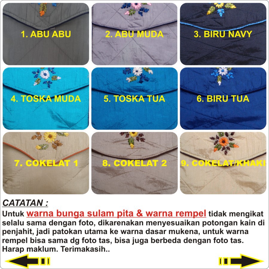 Mukena traveling parasut super | parasut travel sulam pita variasi rempel semi jumbo
