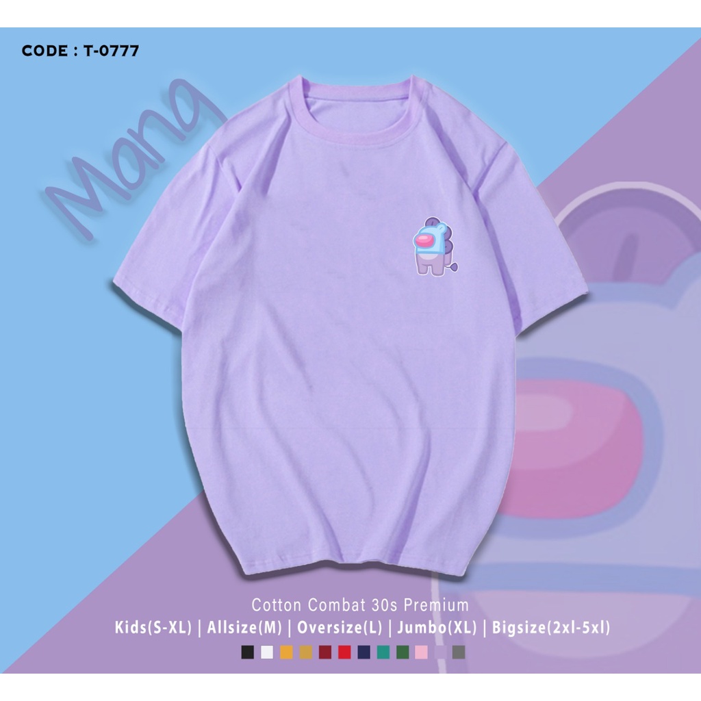 T-SHIRT AMONG BT21 / REAL PICTURE / BAHAN ADEM DAN LEMBUT / CUSTOM KAOS