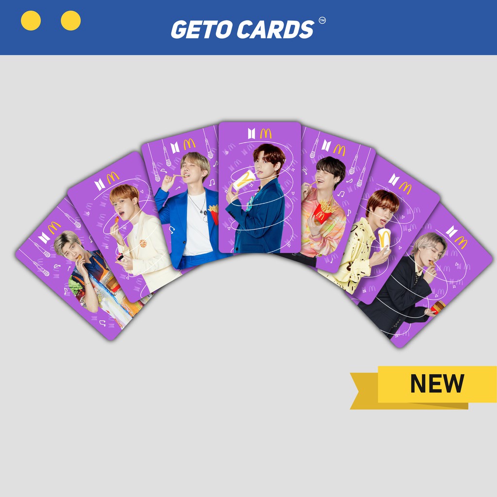 BTS MEAL CARDS Special Hologram | Geto Cards ( Skin/Sticker kartu atm )