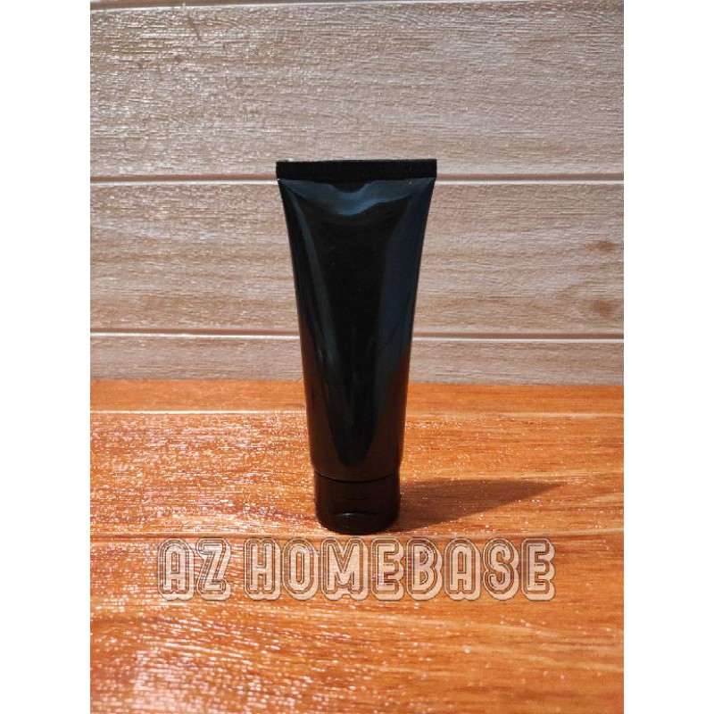 Tube Kosong 100ml Hitam Tutup Fliptop Model Gemuk - Tube 100 ml Hitam - Botol Tube 100ml Hitam