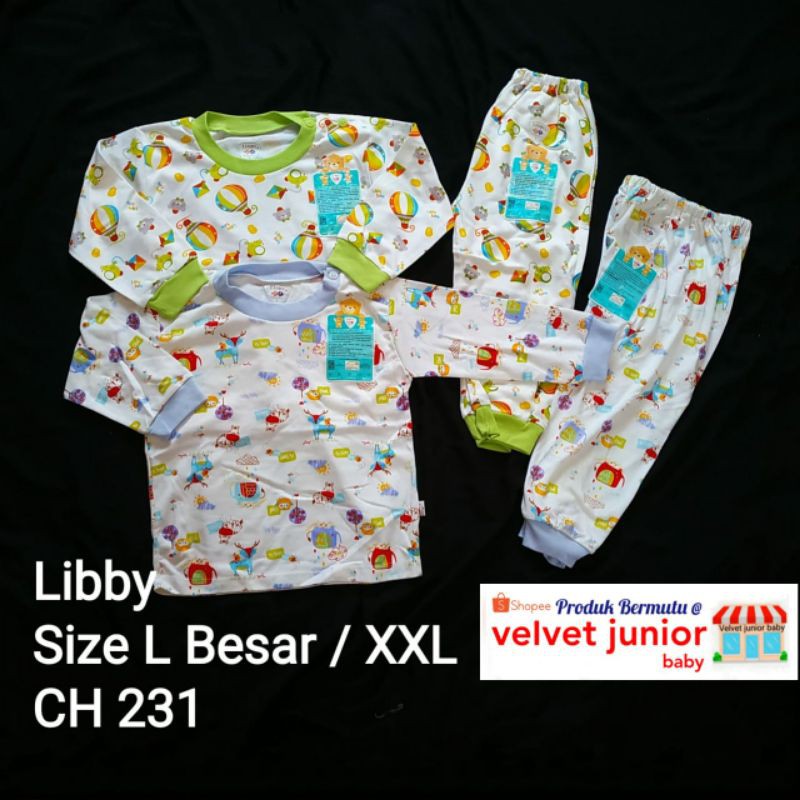 Libby Size S/M/L/2L/XL/XXL (2 Setel) Setelan Oblong Panjang