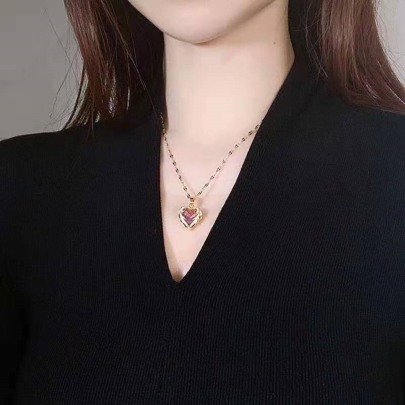 Kalung Titanium Love Aurora Korea Style Fashion Feminim Premium