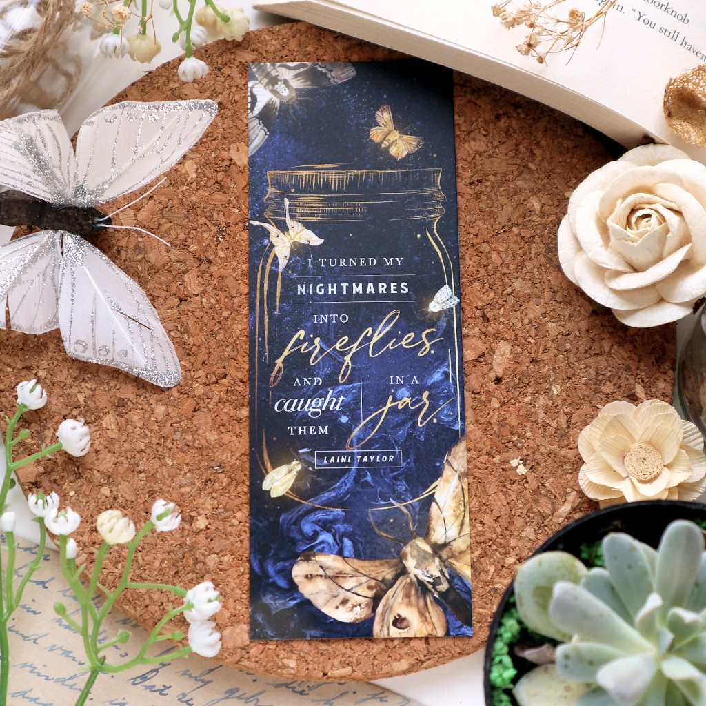 

I turned my nightmares into fireflies - bookmark / postcard / print