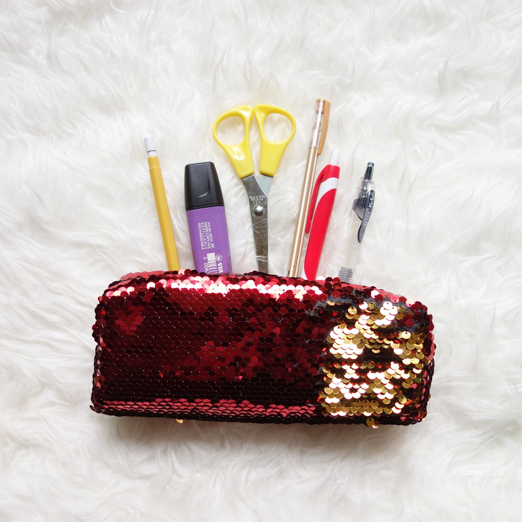 Skoola Tempat Pensil Sequin Manik BD007 Pencil Case