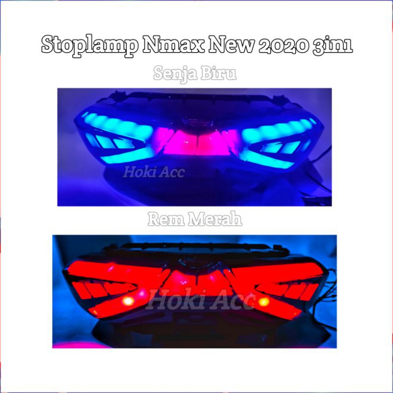 Lampu Stoplamp Variasi Yamaha Nmax New 2020-2022 3in1, Stoplamp nmax, stoplamp nmax new, stoplamp nm
