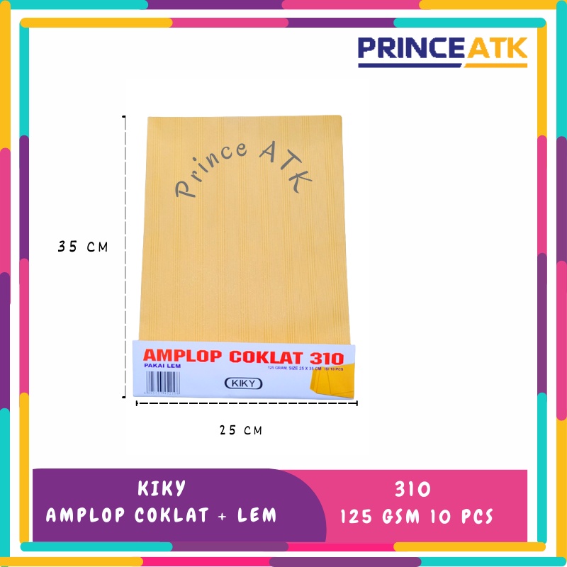 

AMPLOP COKLAT LEM 310 / 25 x 35 cm / 125 GSM / 10 LBR KIKY