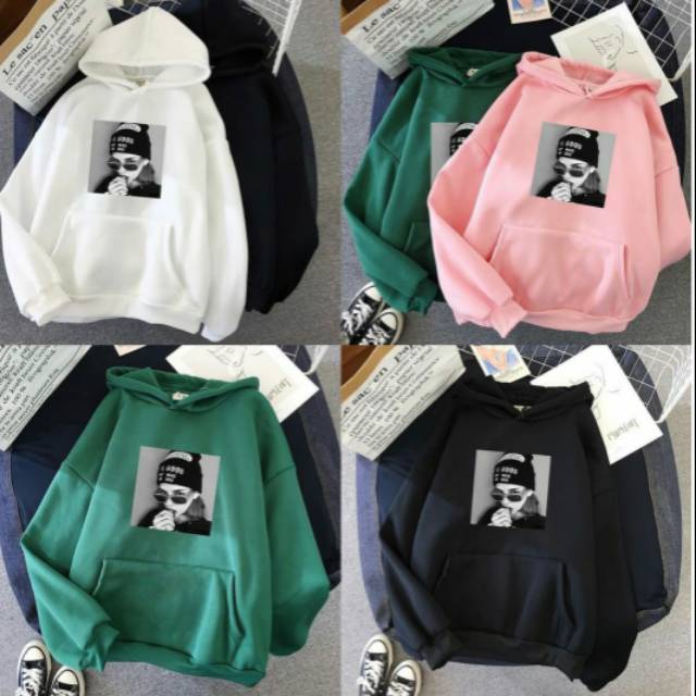 Sweater Murah | Moment Girl Sweater Hoodie Wanita | Sweater Fleece Tebal Hangat | Moment Girl Swag-1