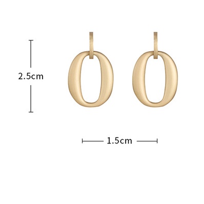 Anting Stud S925 Silver Needle Bentuk Lingkaran Untuk Wanita