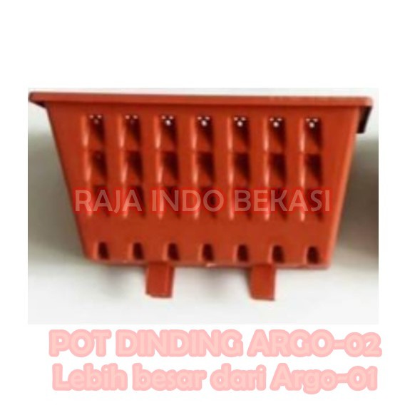 Pot Dinding Tempel Argo 02 Hitam Coklat Putih - Dinding Pagar Argo-02 21 22 Cm Vertical Garden