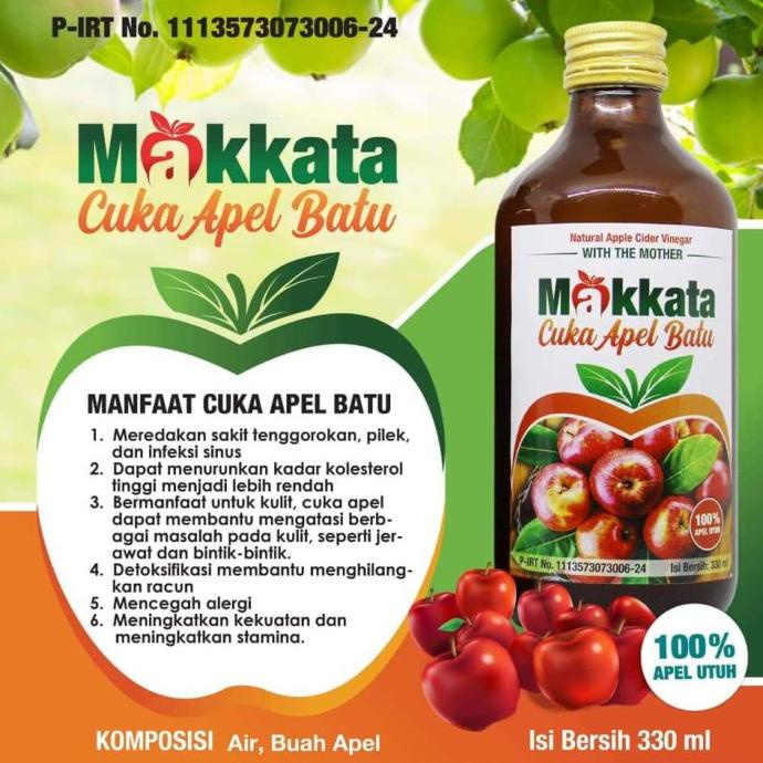 

Promo Awal tahun cuka apel makkata 330ml 100% apel murni Promo Awal tahun