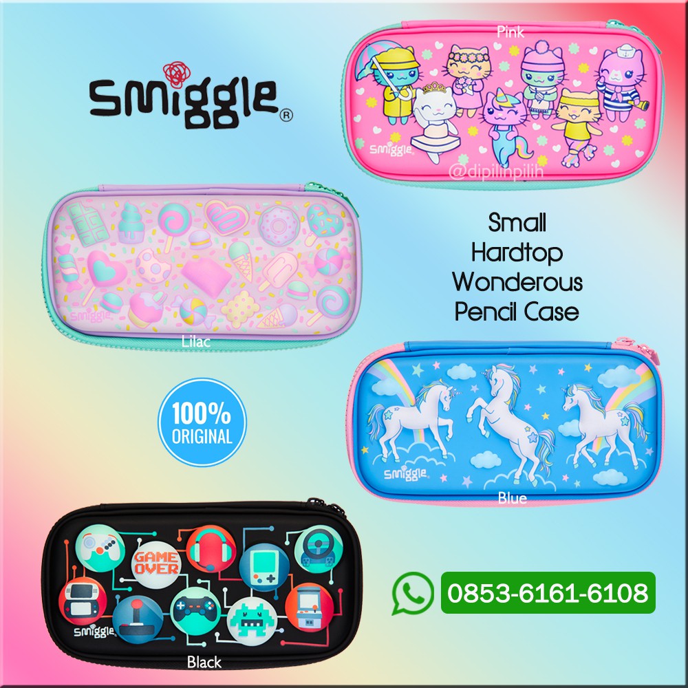 

SMIGGLE ORIGINAL WONDEROUS HARDTOP CASE TEMPAT PENSIL KOTAK PENSIL ANAK MURAH