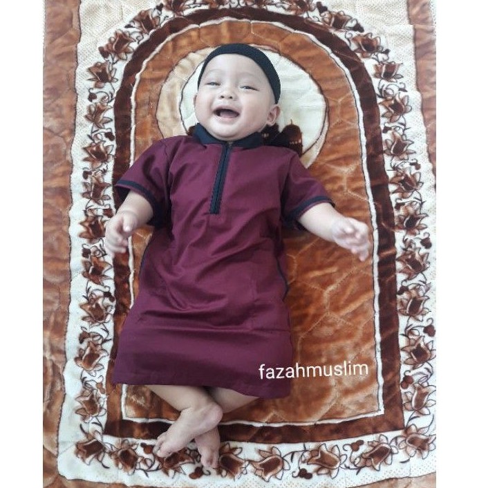 Gamis bayi aqiqoh jubah muslim bayi anak laki laki