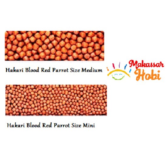 Hikari Blood Red Parrot Size Medium &amp; Mini Makanan Pakan Ikan 333 gram