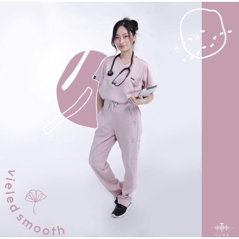 Tune Label - Chillout Edition Vol 03 Baju Jaga / Medical Scrubs / Baju Scrub SIZE S (VIELED SMOOTH) 
