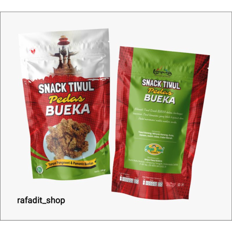 

Snack Tiwul Pedas Bueka Khas Lampung Netto. 130gram