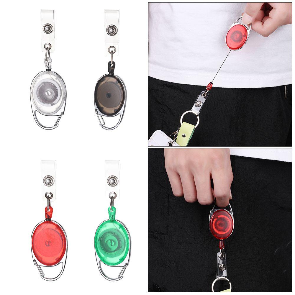 Suyo 1pc Badge Holder Mode Klip Tahan Lama Anti Hilang Klip Alat Tulis Lanyards