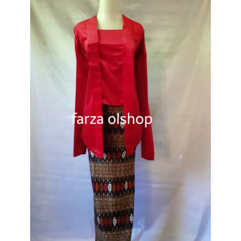 Kebaya kutubaru bludru polos original size xl (ld 102)