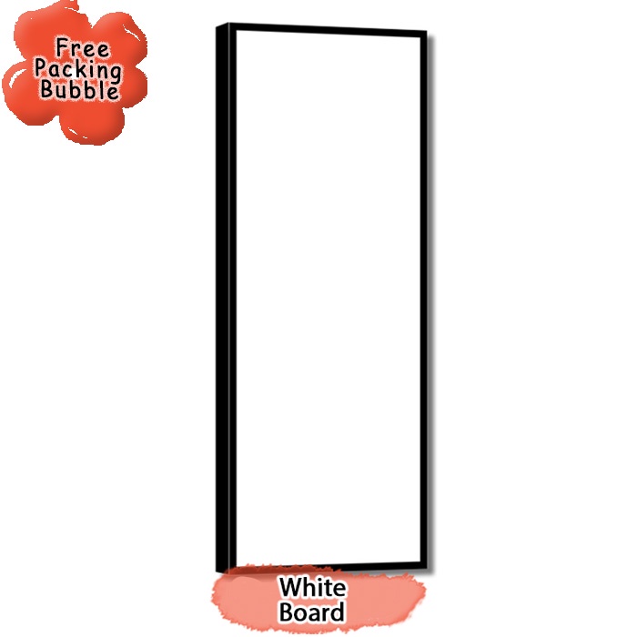 

White Board Melamin / Papan Tulis Putih Ukuran 40x120 cm