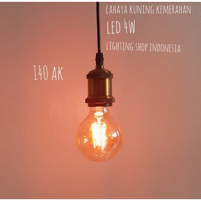 LAMPU BOHLAM LED 4WATT E27 KUNING KEMERAHAN ( AGAK MERAH )