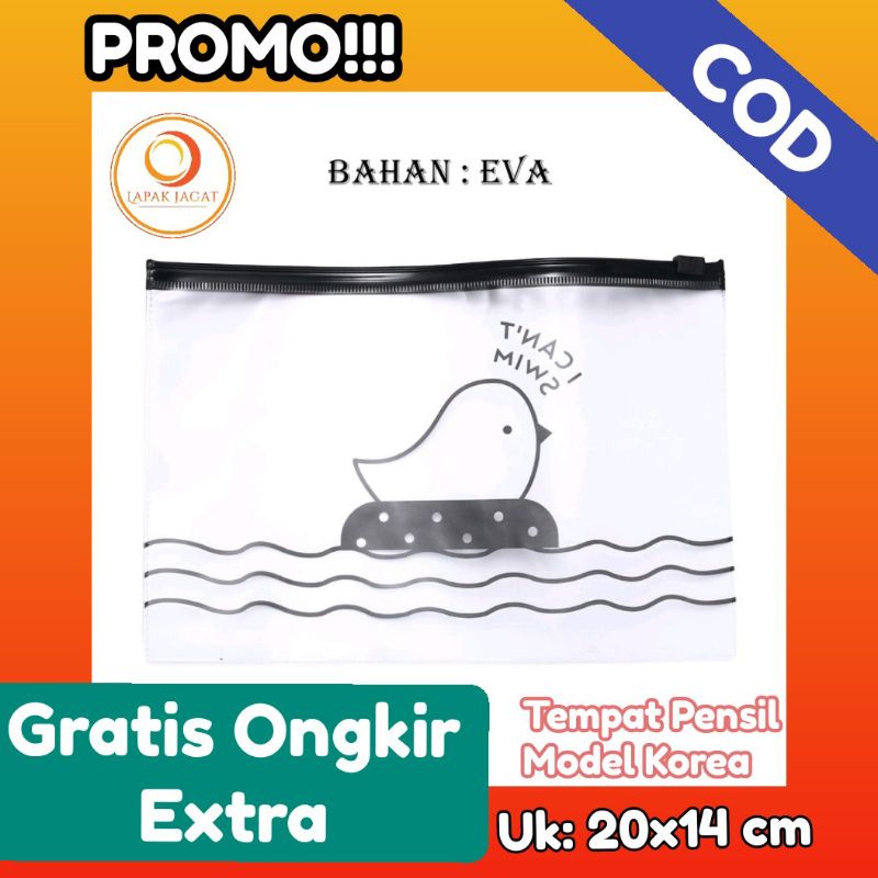 

Tempat pensil model korea motif chick transparan