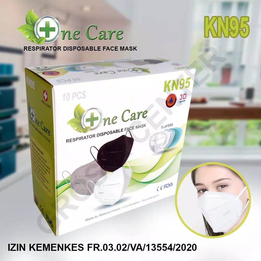 Masker One care KN95 5Ply Earloop Pack Medical Grade Isi 10 Pcs Putih