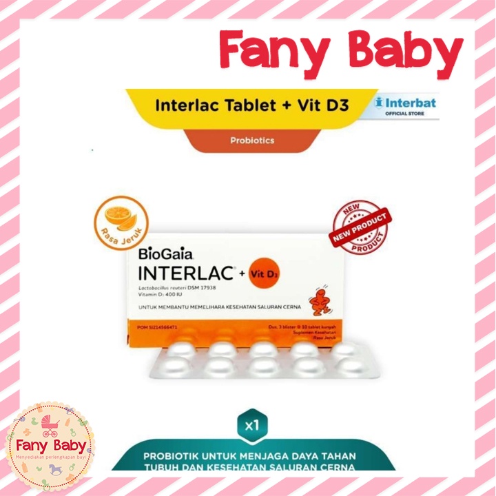 MUSTELA INTERLAC TAB KUNYAH JERUK + VIT D3 1 TABLET