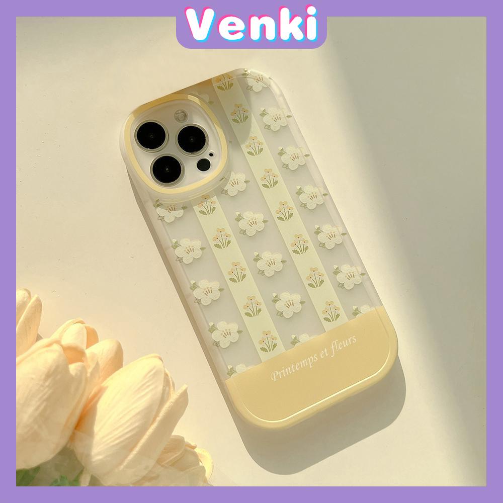 iPhone Case Silicone Soft Case Clear Case TPU Airbag Shockproof Full Coverage Protection Camera Yellow Lace Flower For iPhone 13 Pro Max iPhone 12 Pro Max iPhone 11 iPhone 7 Plus